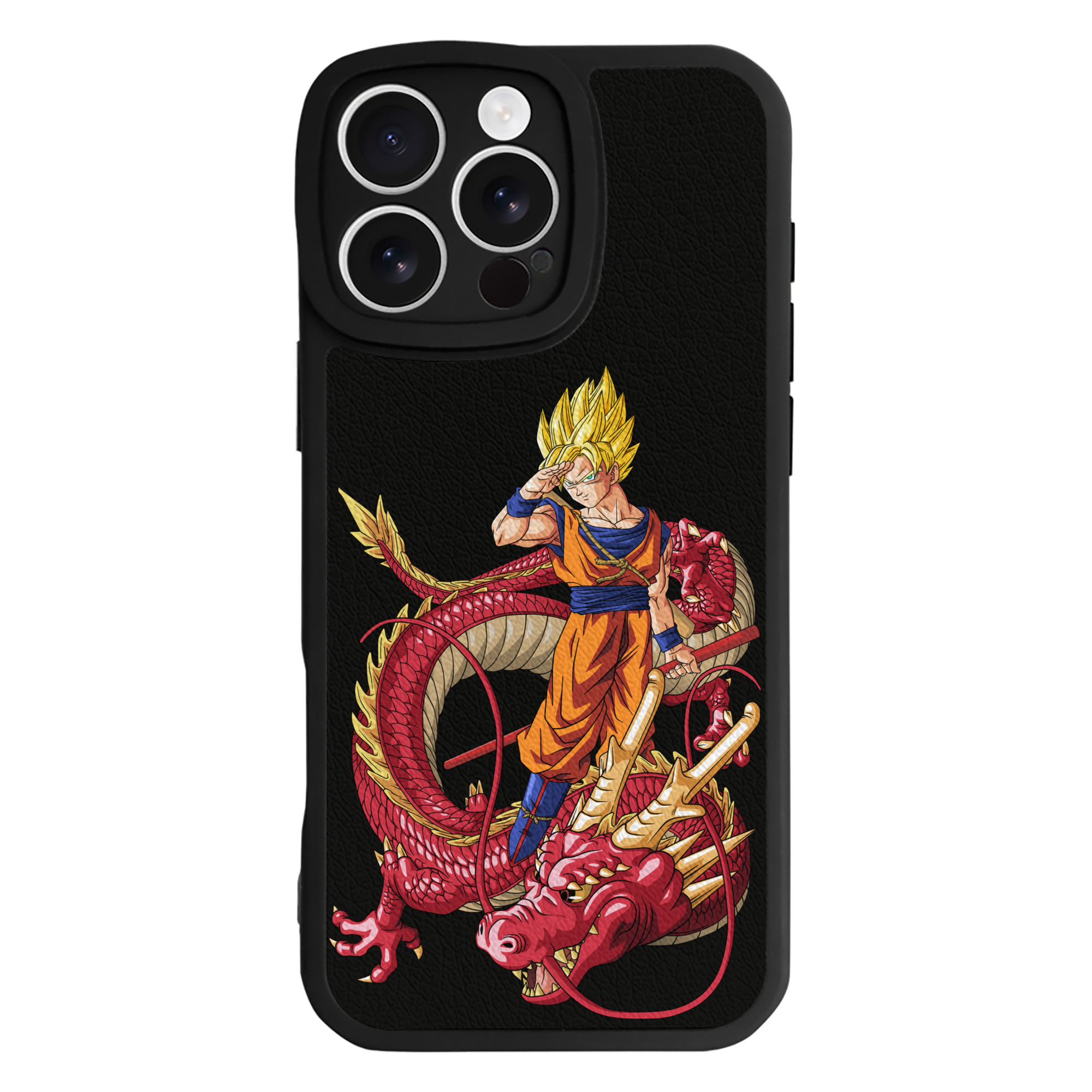 （画像用） ドラゴンボール 孫悟空（そん ごくう）Son Goku カカロット DRAGON BALL Kakarotto 【iPhone 16シリーズ対応】シリコンスマホケース（レザー調） 材質：シリコン